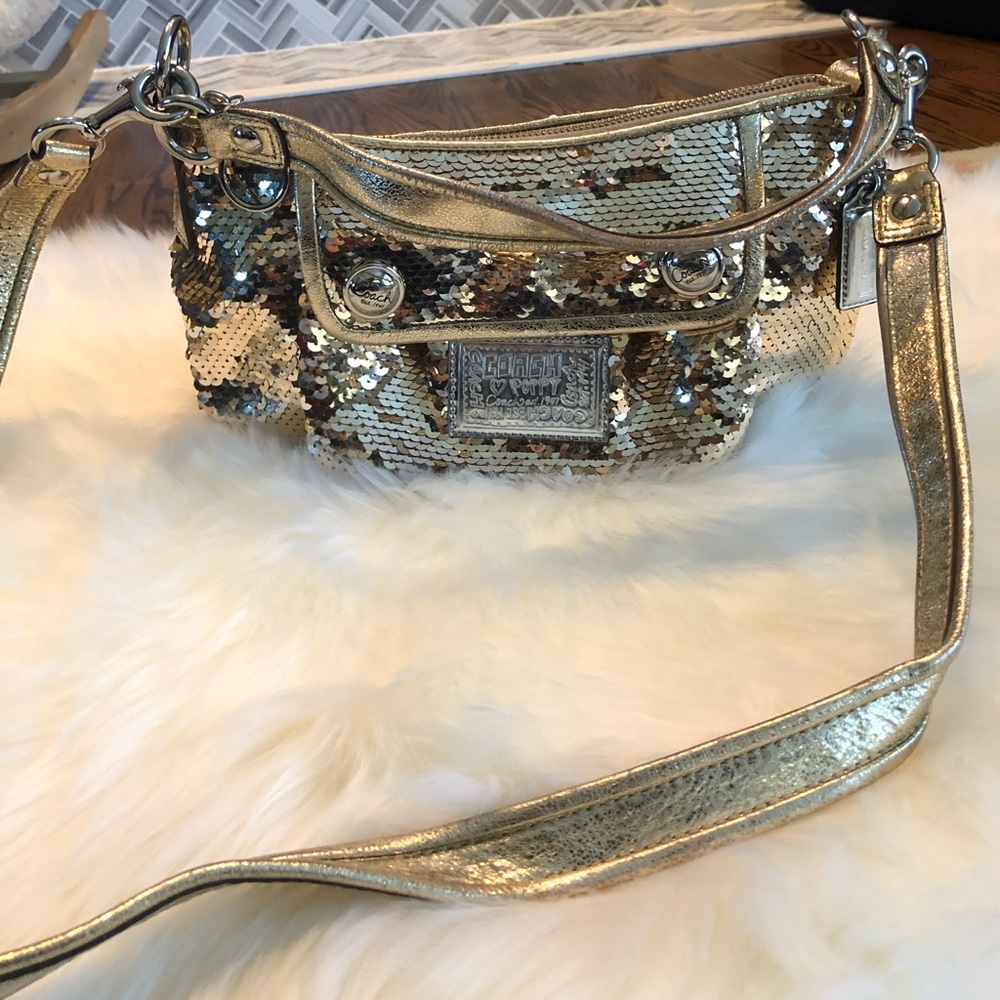 COPY - Gold Sequence Coach Crossbody
